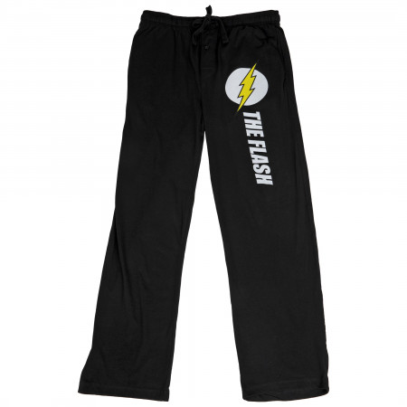 The Flash Symbol and Text Pajama Sleep Pants
